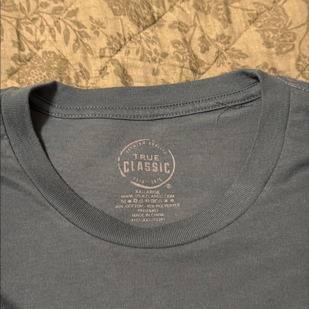 Blue Short Sleeve Crew Neck Tee